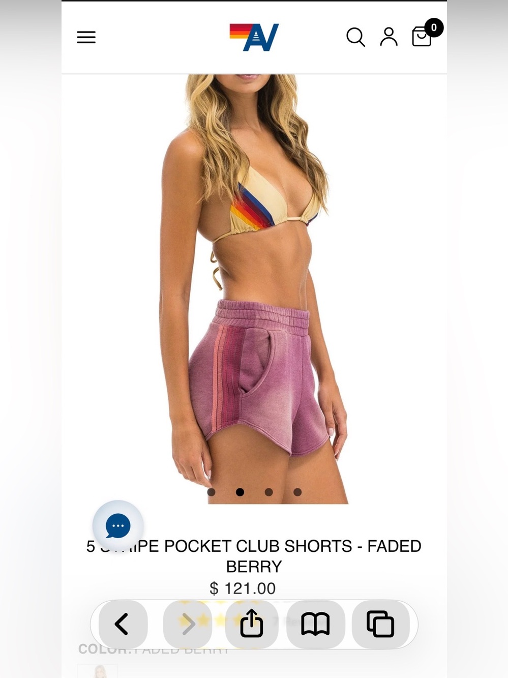 Aviator Nation XL 5 Stripe Club Shorts, like new Faded Berry